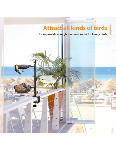 Comedero para Pájaro Urban Deco de 3 Niveles en Bronce