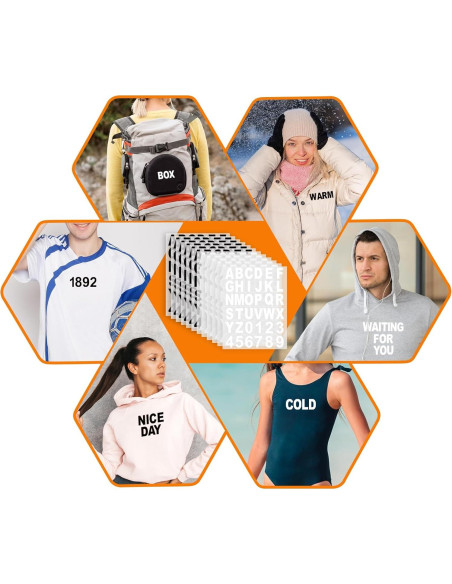 Letras Termoadhesivas TECKWRAP 12 Hojas 432 Piezas Vinilo Letras Termoadhesivas TECKWRAP 12 Hojas 432 Piezas Vinilo