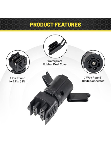 Adaptador de Remolque Oyviny 7 Pines a 4 y 5 Pines Plug & Play