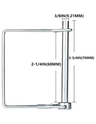 10 Pasadores de Bloqueo de Alambre ZOROLE 9.21mm Acero Zincado