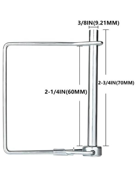10 Pasadores de Bloqueo de Alambre ZOROLE 9.21mm Acero Zincado