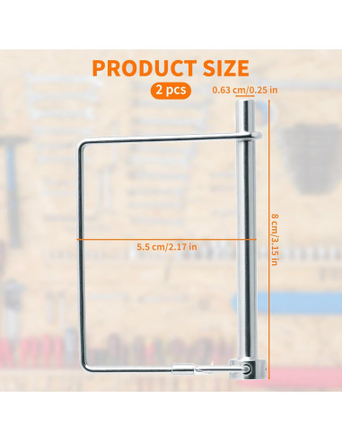 Pasador de Enganche Cuadrado 2 Pcs LUSTRIB 14x20 cm Acero