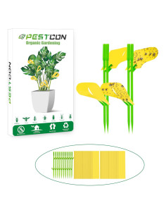 60 Trampas Adhesivas Amarillas PESTCON para Insectos Voladores