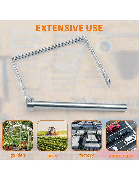 Pasador de Enganche Cuadrado 2 Pcs LUSTRIB 14x20 cm Acero