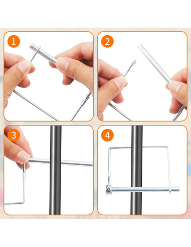 Pasador de Enganche Cuadrado 2 Pcs LUSTRIB 14x20 cm Acero