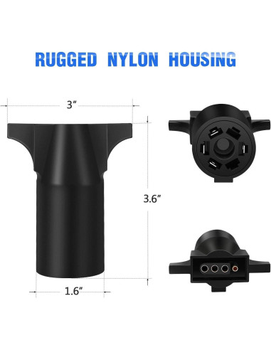 Adaptador de Remolque Nilight 7 Pines a 4 Pines Impermeable