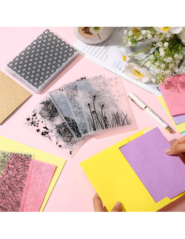 Kit de Embossing Mumufy 12 Carpetas + 60 Cartulinas Coloridas