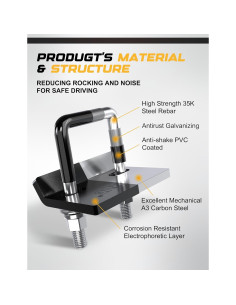 Apretador de Enganche Antivibración RETRUE 2" (5.08 cm) Negro 2