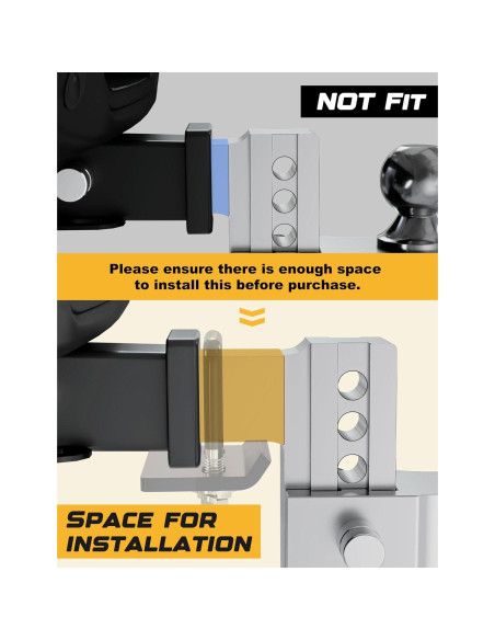 Apretador de Enganche Antivibración RETRUE 2" (5.08 cm) Negro