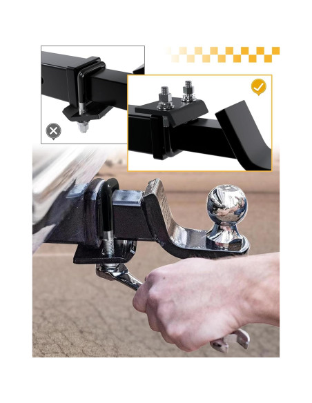 Apretador de Enganche Antivibración RETRUE 2" (5.08 cm) Negro