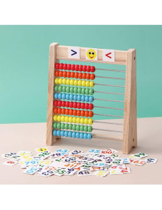 Ábaco Educativo de Madera Flzoaveus - Conteo y Matemáticas 3-7 Años 2