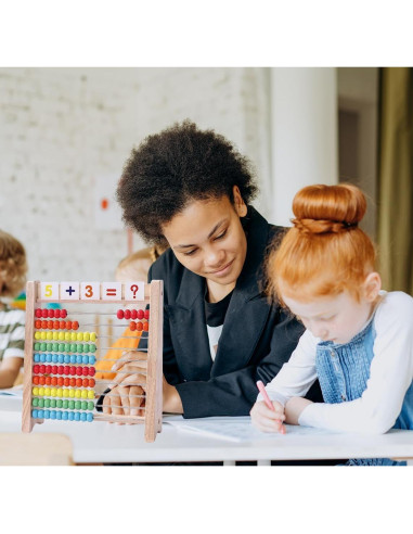 Ábaco Educativo de Madera Flzoaveus - Conteo y Matemáticas 3-7 Años
