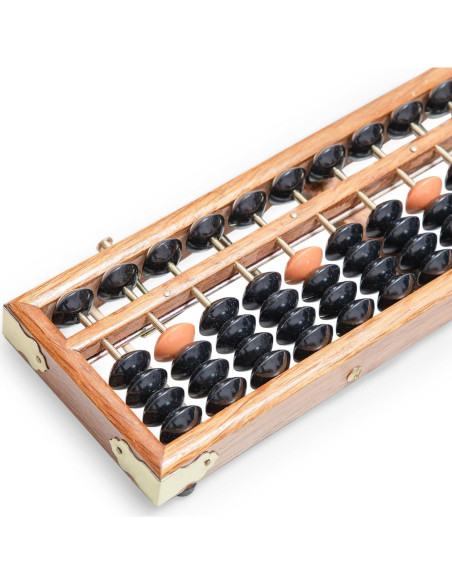 Ábaco de Madera Soroban Profesional 13 Columnas 27.5 cm