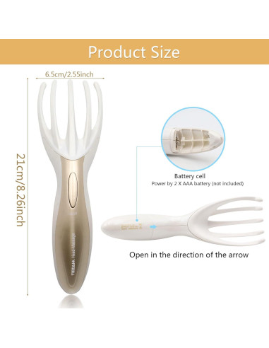 Masajeador Eléctrico de Cabeza Tezam - 5 en 1, Alivio Estrés