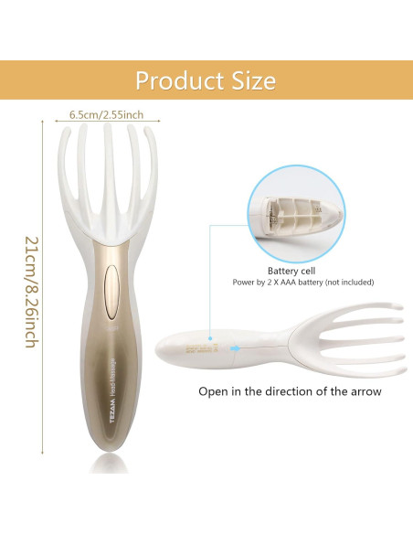 Masajeador Eléctrico de Cabeza Tezam - 5 en 1, Alivio Estrés Masajeador Eléctrico de Cabeza Tezam - 5 en 1, Alivio Estrés