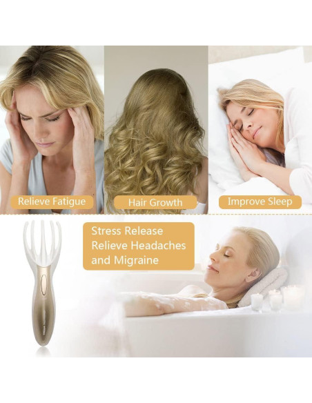 Masajeador Eléctrico de Cabeza Tezam - 5 en 1, Alivio Estrés Masajeador Eléctrico de Cabeza Tezam - 5 en 1, Alivio Estrés