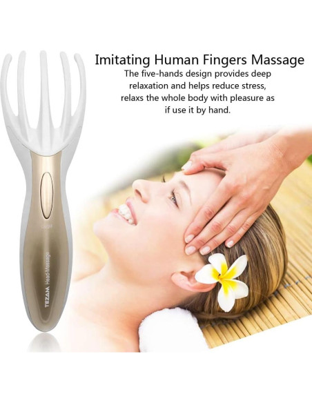 Masajeador Eléctrico de Cabeza Tezam - 5 en 1, Alivio Estrés Masajeador Eléctrico de Cabeza Tezam - 5 en 1, Alivio Estrés