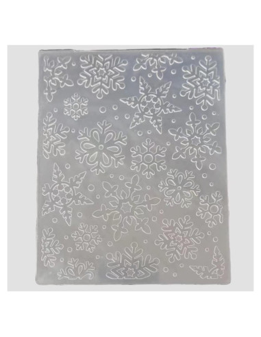 Carpeta de Relieve WJ 3D Copo de Nieve 12x15.5cm para Tarjetas DIY