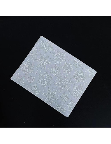 Carpeta de Relieve WJ 3D Copo de Nieve 12x15.5cm para Tarjetas DIY