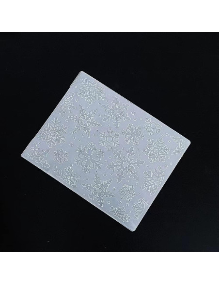 Carpeta de Relieve WJ 3D Copo de Nieve 12x15.5cm para Tarjetas DIY