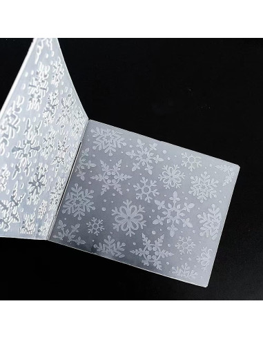 Carpeta de Relieve WJ 3D Copo de Nieve 12x15.5cm para Tarjetas DIY