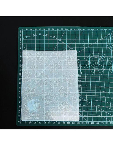 Carpeta de Relieve WJ 3D Copo de Nieve 12x15.5cm para Tarjetas DIY