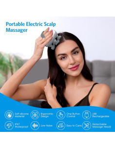Masajeador Eléctrico de Cuero Cabelludo AMIR Recargable 100 Nodos 2