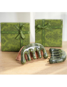 Peine de Masaje de Jade Natural Smilkaiger para Cara y Cuero Cabelludo 2
