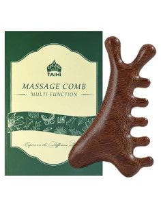 Masajeador de cuero cabelludo TAIHI de madera sándalo 6.48x9.98cm