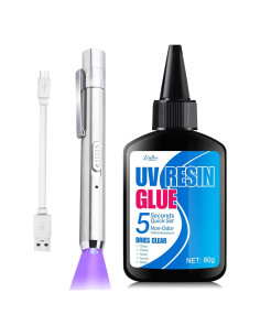 Kit de Resina UV Limino 60g con Linterna UV Recargable 395nm