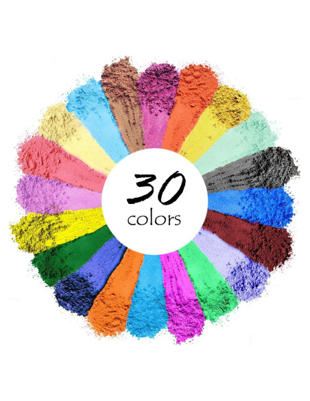 Polvo de Mica Brillante NTWJNJY - 30 Colores para Jabón y Resina Polvo de Mica Brillante NTWJNJY - 30 Colores para Jabón y Resina