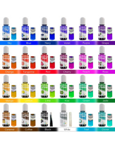 Pigmento de Resina Epóxica DecorRom - 24 Colores 10ml 2