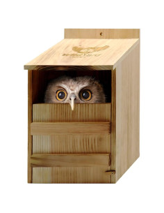 Caja de Nido para Búhos WildYard de Cedro - 2 Cámaras, 15.24x15.24x17.78cm