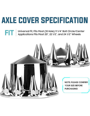 Cubiertas de Eje Autsurles 2 Delanteras y 4 Traseras 33mm