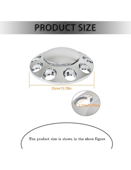 Cubiertas de Rueda Delantera Labwork 33mm Cromadas para Camiones
