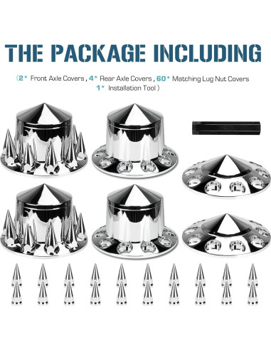 Cubiertas de Eje Autsurles 2 Delanteras y 4 Traseras 33mm