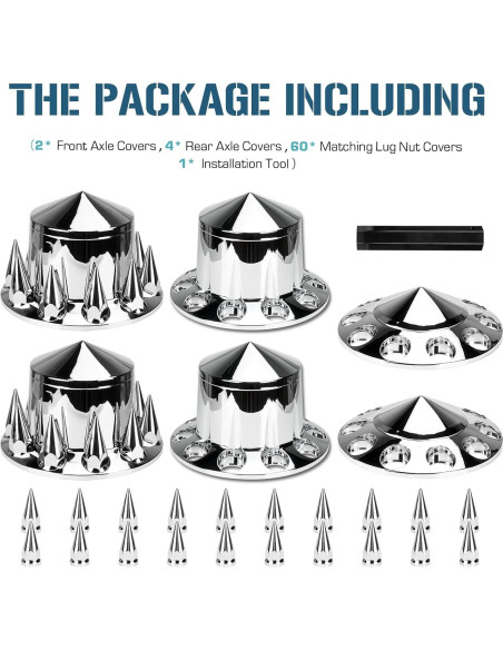 Cubiertas de Eje Autsurles 2 Delanteras y 4 Traseras 33mm