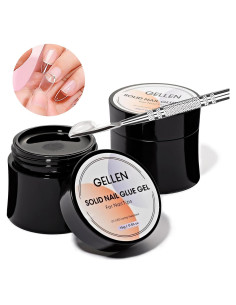 Gellen Set de 2 Pegamentos de Gel Sólido para Uñas 30g