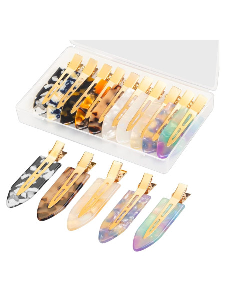 10 Clips para el Cabello Sin Marcas Gingbiss 6.8 cm Multicolor