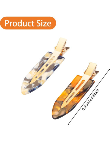 10 Clips para el Cabello Sin Marcas Gingbiss 6.8 cm Multicolor