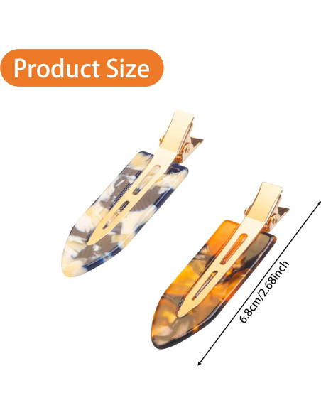 10 Clips para el Cabello Sin Marcas Gingbiss 6.8 cm Multicolor