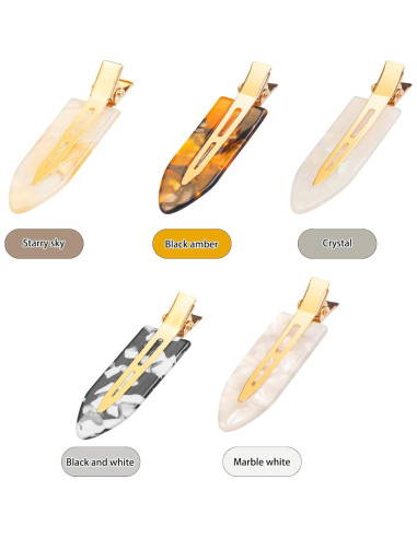 10 Clips para el Cabello Sin Marcas Gingbiss 6.8 cm Multicolor