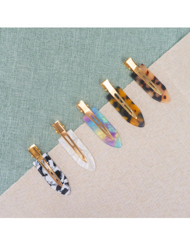 10 Clips para el Cabello Sin Marcas Gingbiss 6.8 cm Multicolor