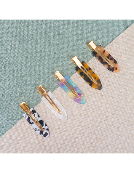 10 Clips para el Cabello Sin Marcas Gingbiss 6.8 cm Multicolor