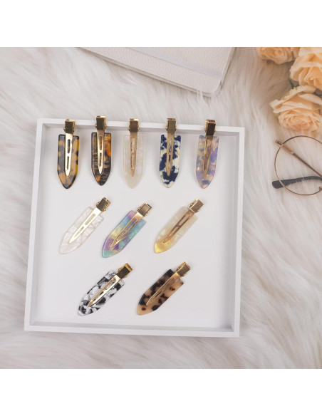 10 Clips para el Cabello Sin Marcas Gingbiss 6.8 cm Multicolor