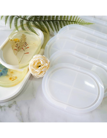 Juego de 5 Moldes de Silicona Ovalados AOEDEO - 30.48 a 14.48 cm