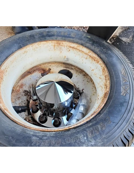 Juego de Cubiertas de Eje Cromadas Mytee para Camiones - 2 Delanteras y 4 Traseras