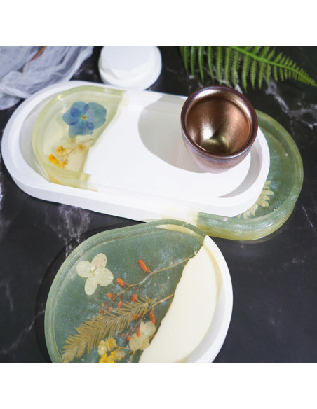 Juego de 5 Moldes de Silicona Ovalados AOEDEO - 30.48 a 14.48 cm