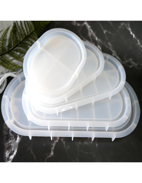 Juego de 5 Moldes de Silicona Ovalados AOEDEO - 30.48 a 14.48 cm