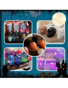 10 Moldes de Silicona de Calavera ZQYSING para Joyería 2